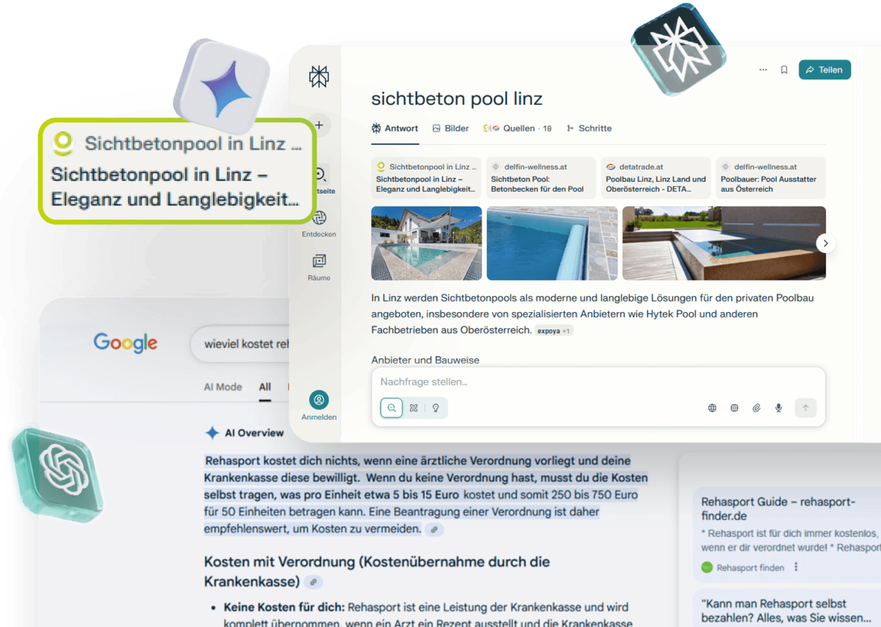 Expoya-Auswertung zur Sichtbarkeit in KI-Suchen